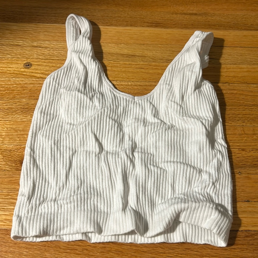 white crop top